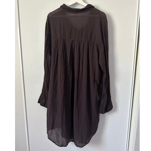 Raquel Allegra Gauze Purple Shirt Dress size 3 - Large - Picture 9 of 10